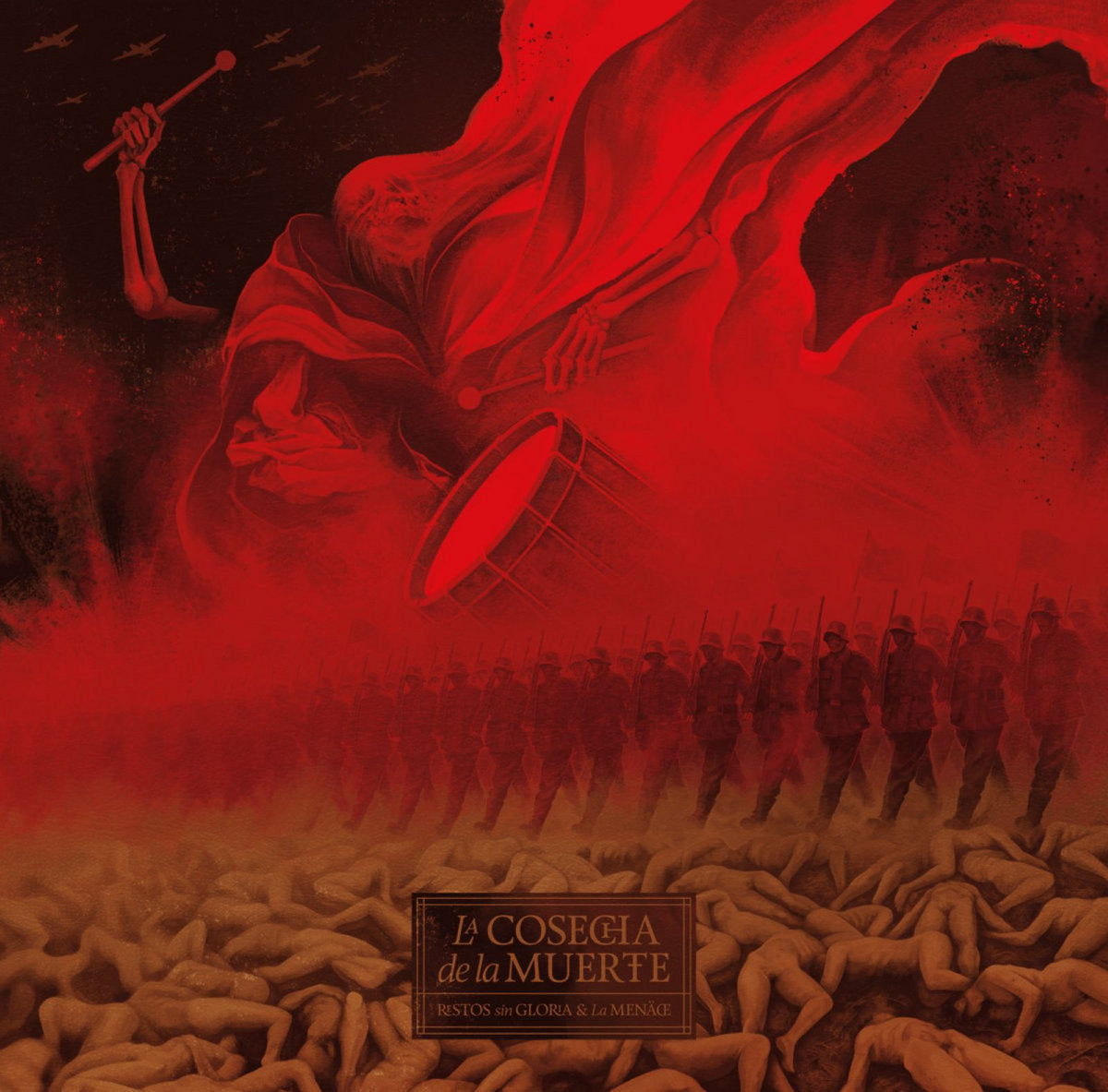 LA MENACE / RESTOS SIN GLORIA - Split - LP